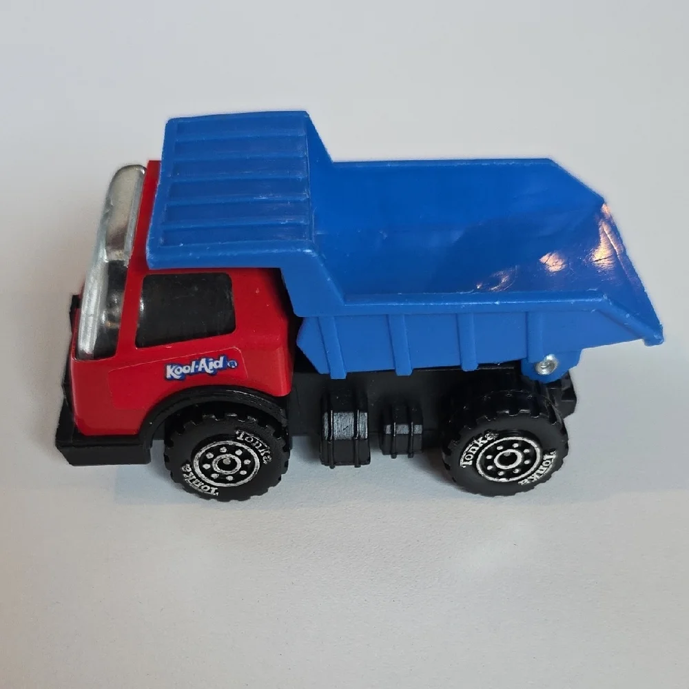 Kool-Aid Red and Blue Toy Dump Truck - Rare Find